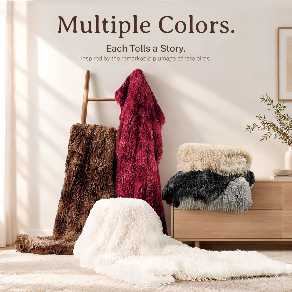 SnugBirdy Faux Fur Throw Blanket