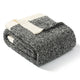 Folded Snuggle Sac Heather Feather Yarn Throw in black with with background#color_Black
