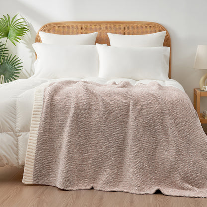 Snuggle Sac Taupe Color Throw Blanket 50"x60"