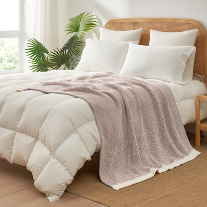 Snuggle Sac Taupe Color Throw Blanket 50"x60"