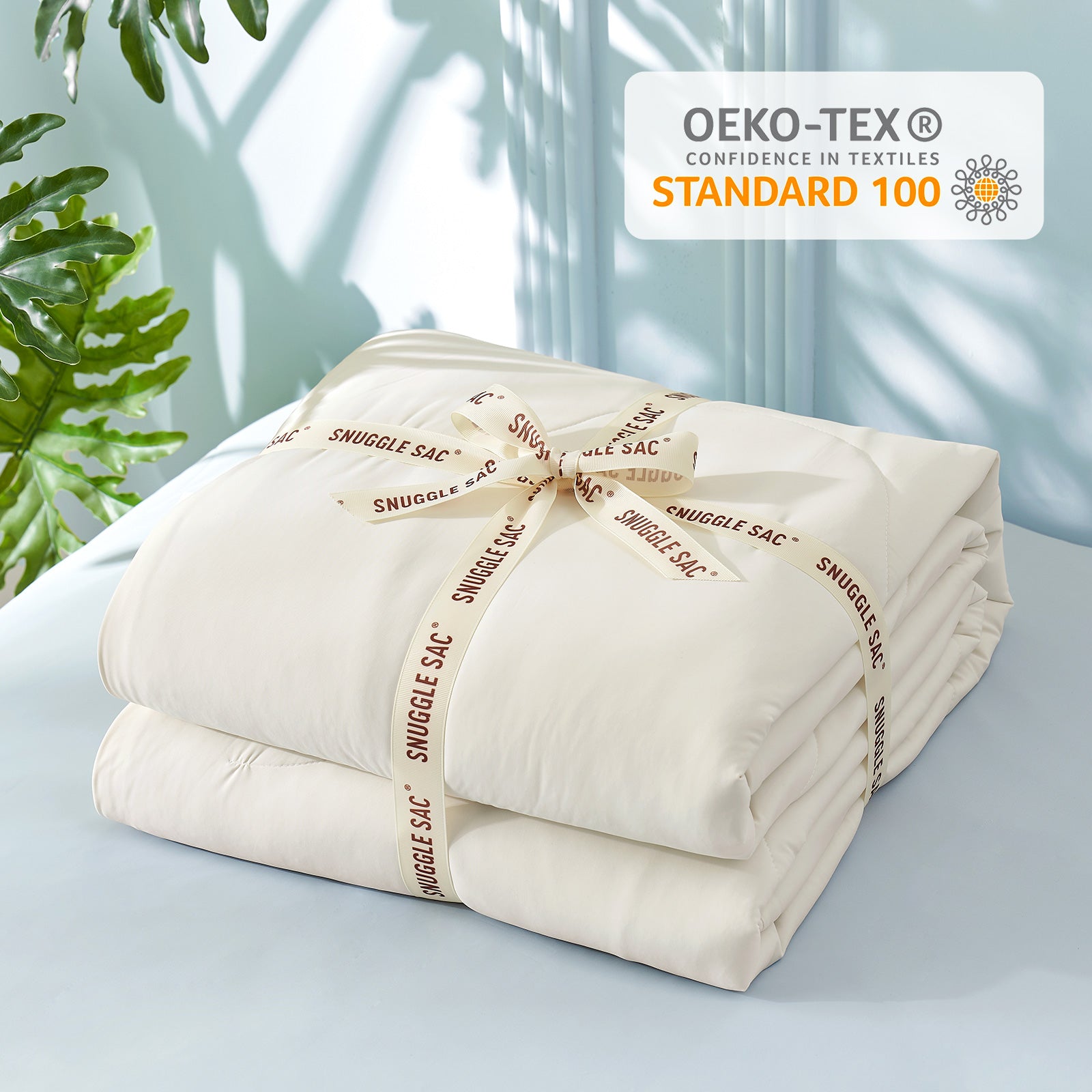 breathable cooling comforter#Color_Snow Ivory